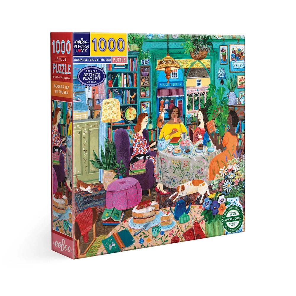 Eeboo Books & Tea by the Sea 1000pc Puzzle