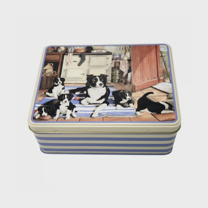 Border Collies Rectangular Tin