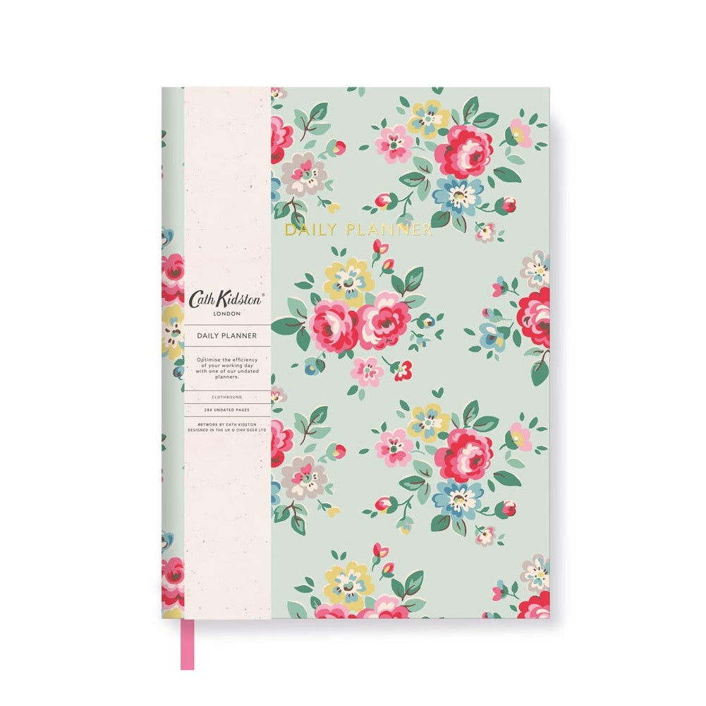 Cath Kidston Cloth Cover Daily Planner - Duck Egg Floral