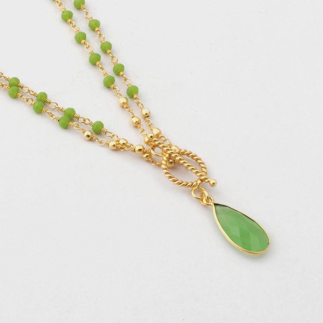 Chalcedony Drop Pendant