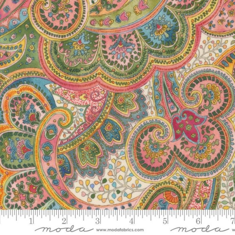 Chelsea Garden - Posh Paisley in Porcelain/Multi