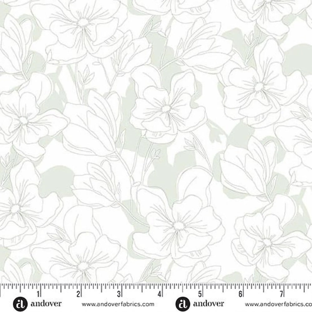 Color Me Whispered Magnolia Veil in Sage Green
