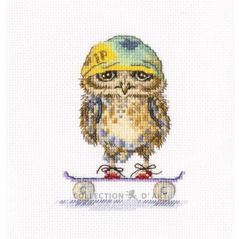 Baby Owl Skater Cross Stitch Kit Baby Owl Skater Cross Stitch Kit