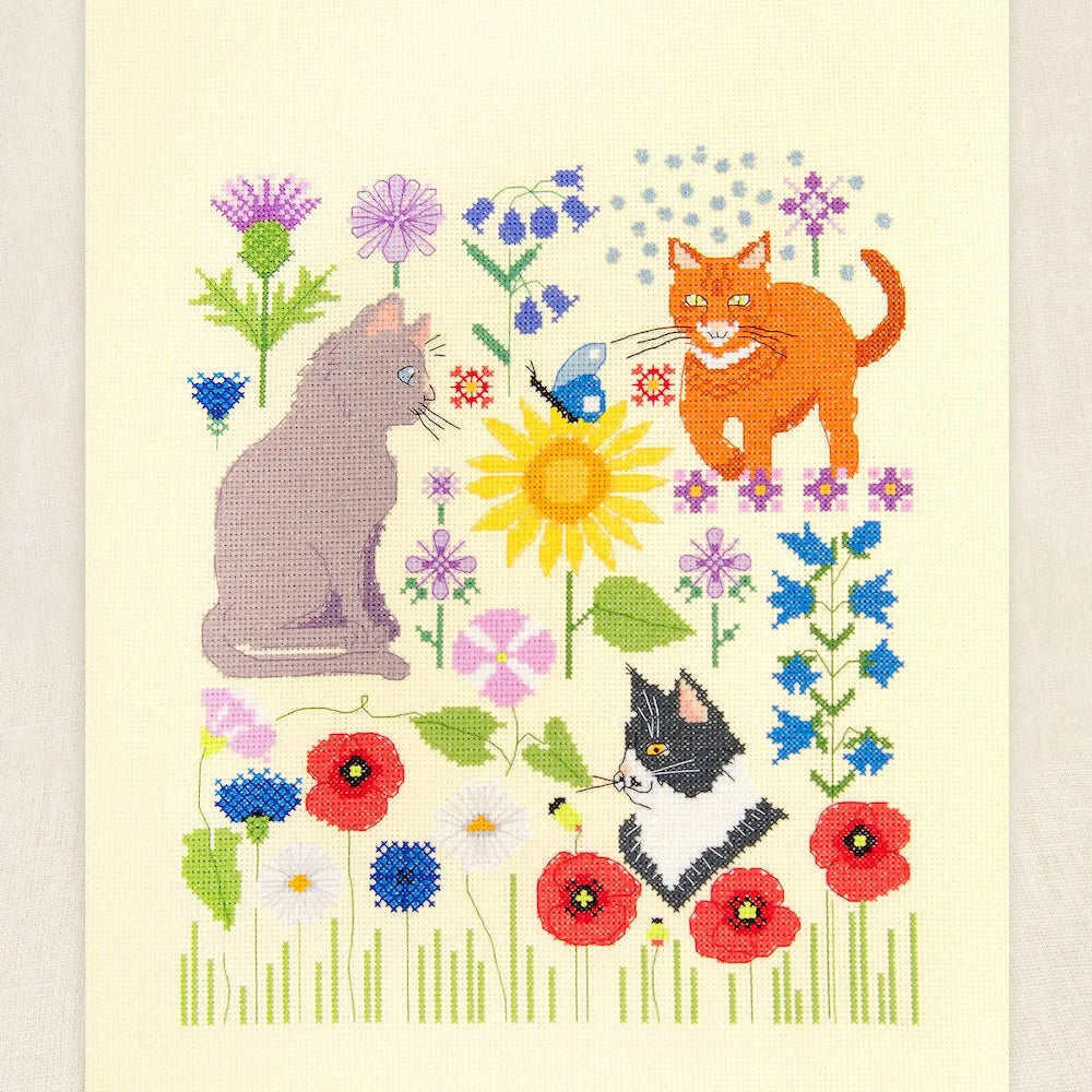 DMC Cross Stitch Kit - Cats in the Fields by Marie-Dominique Procureur