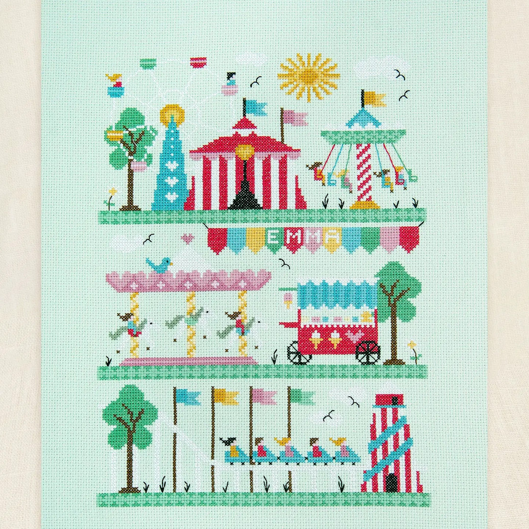 DMC Cross Stitch Kit - Funfair by Little Dove Designs