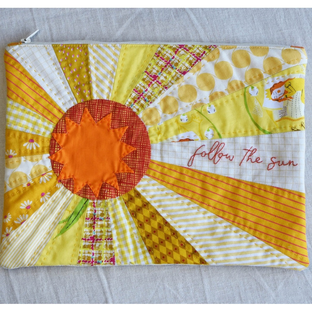 Follow the Sun - Quippy Zippy Pouch - Pattern and Templates