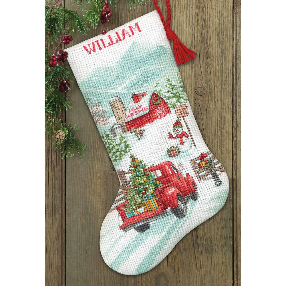 Holiday Farm Stocking Cross Stitch Kit