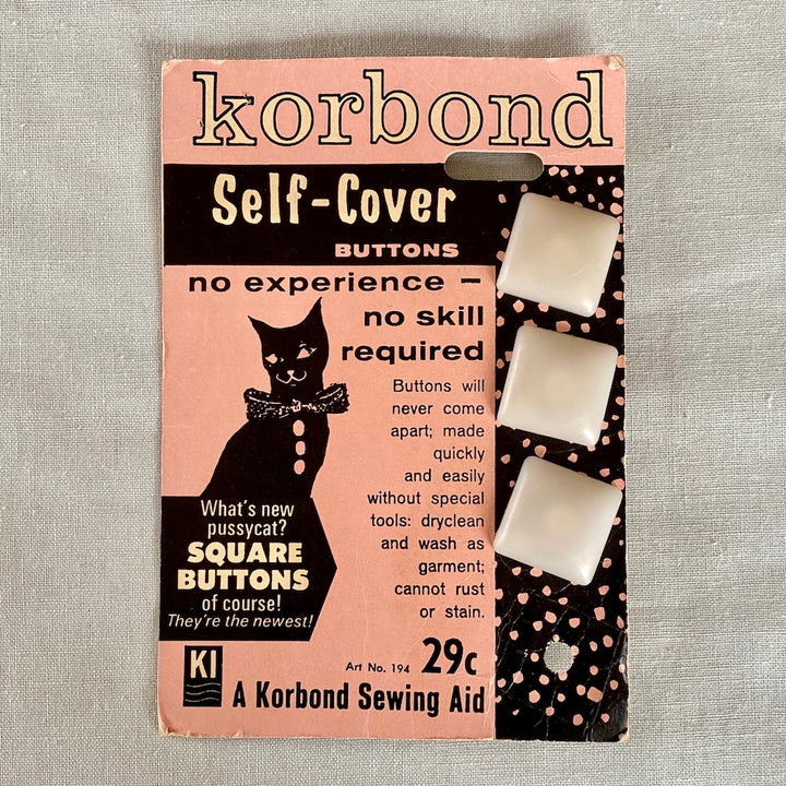 Korbond Self Cover Buttons Square