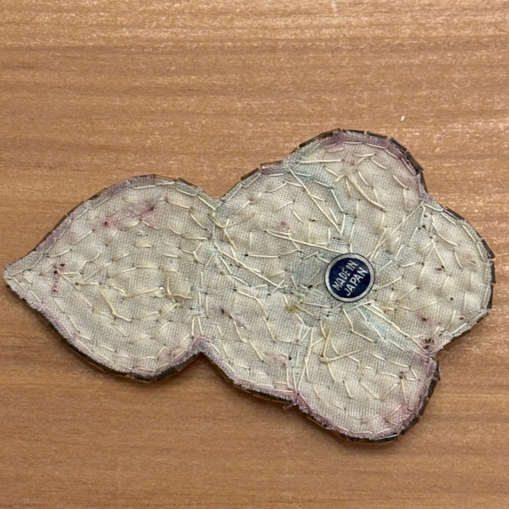 Hand Beaded Pearl Flower Appliqué Made in Japan