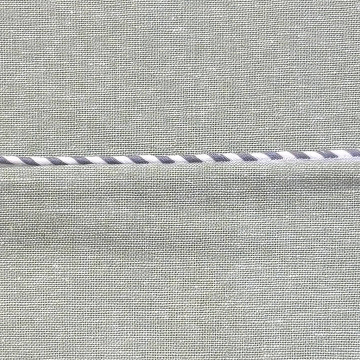 Grey and White Stripe Pre-Made Piping Trim