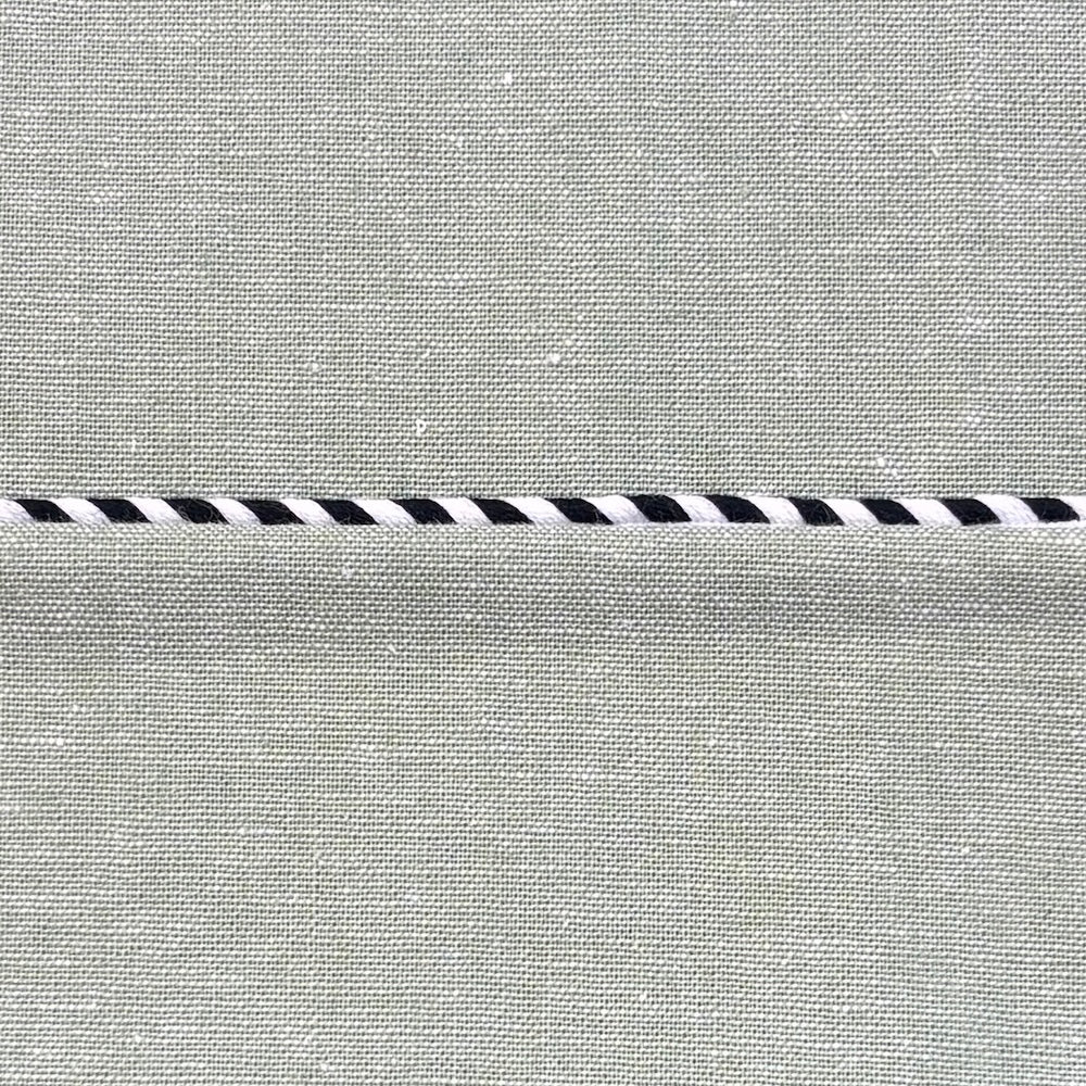 Black and White Stripe Pre-Made Piping Trim
