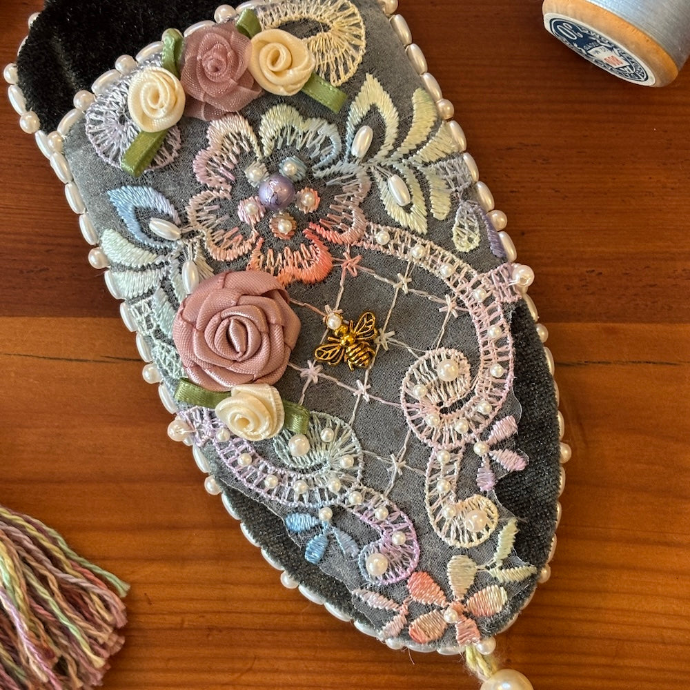 Handmade Scissor Keep and Embroidery Scissors - The Bee