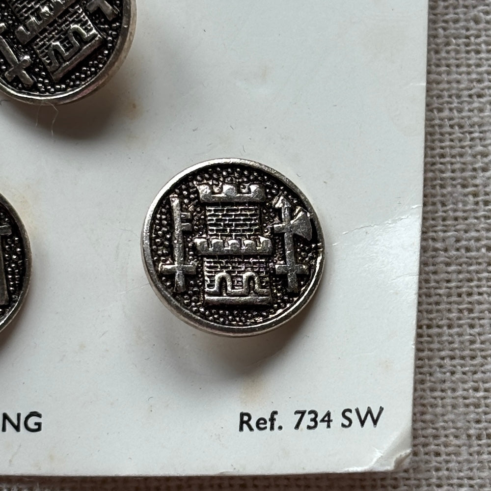 Vintage Winfield Shank Metal Buttons x 5