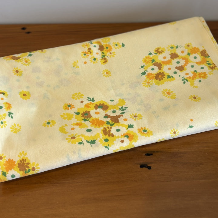 Vintage Sheets - Flower Posies Yellow