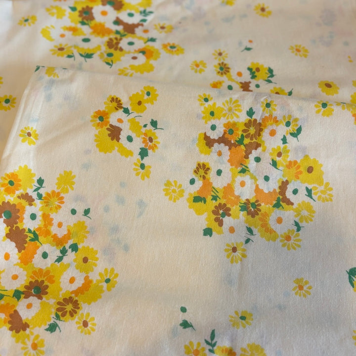 Vintage Sheets - Flower Posies Yellow