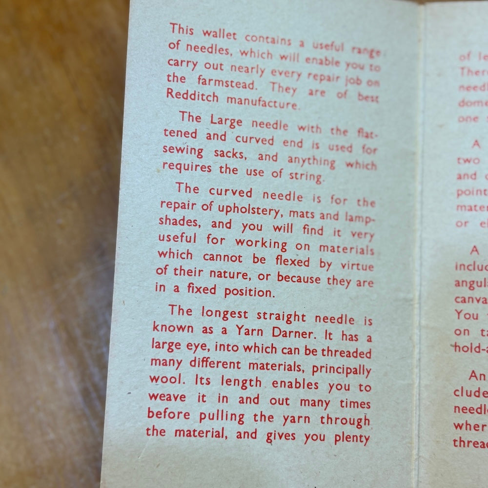 Farmer's Fishermen's & Sportsmen's Needle Repair Kit