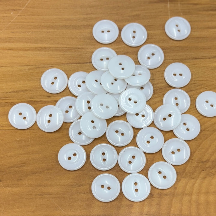 Vintage Milk Glass Cat's Eye Buttons 19mm