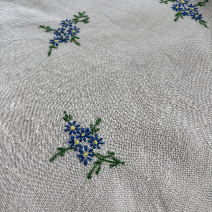Vintage Embroidered Tablecloth - Butterflies