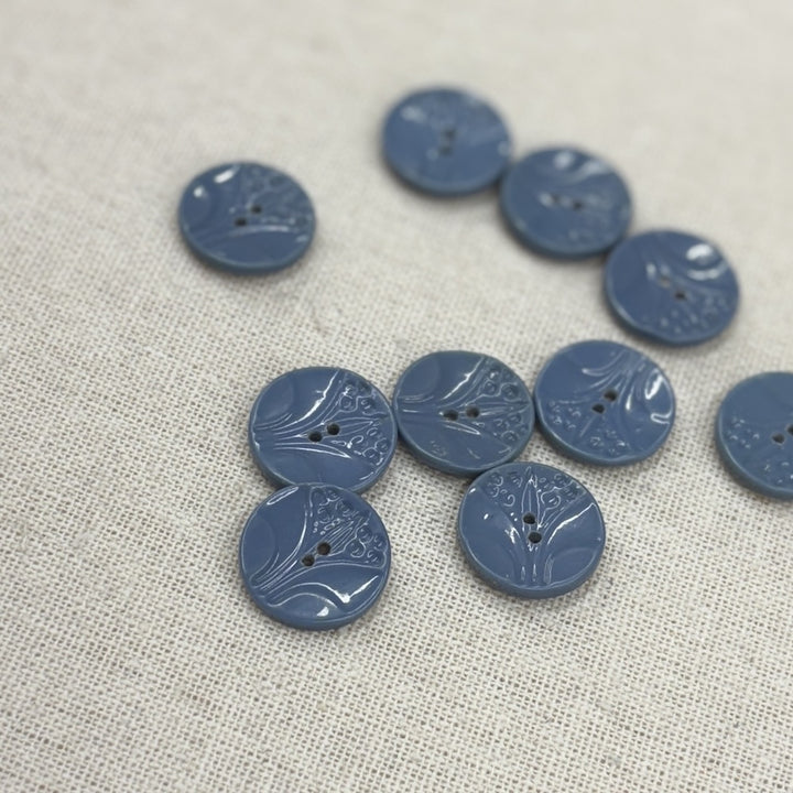 Vintage Wedgwood Blue Buttons 19mm x 11