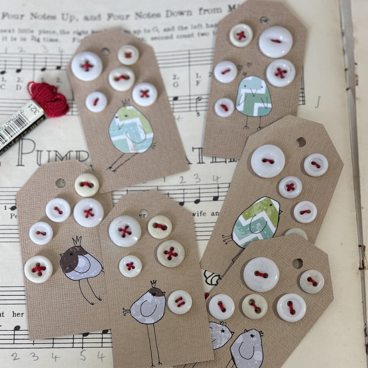 Card of Antique China Buttons