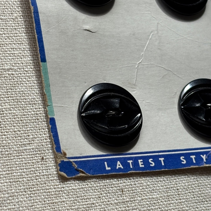 Superior Quality Black Buttons with Moulding 22mm x 4
