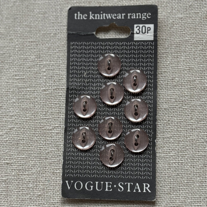 Vogue Star Pink Cat's Eye Buttons 11mm x 9