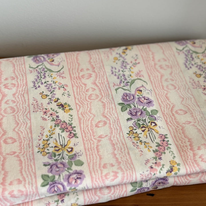 Vintage Sheet - Moire Rose Stripe
