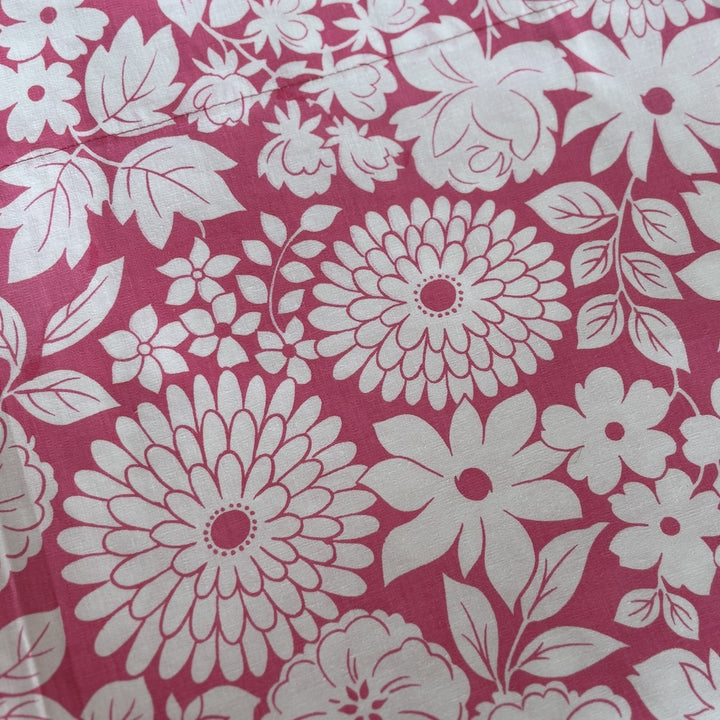 Vintage Sheet -Wabasso Pink Flower Power Sheet XL