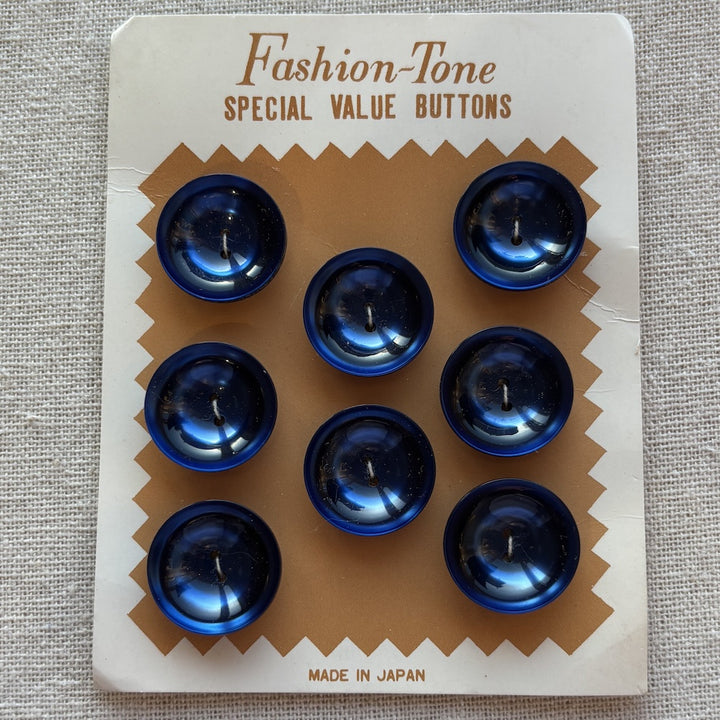 Fashion Tone Blue Bowl Buttons 15mm x 8
