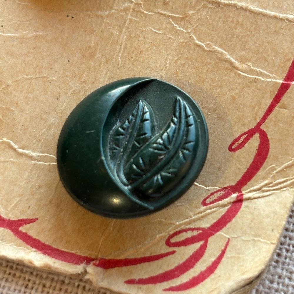 The Fashion Green Fern Buttons 19mm x 5