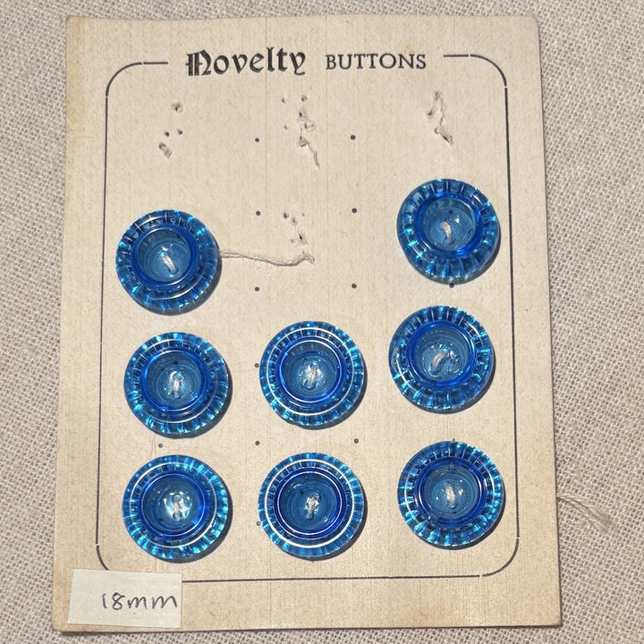 Novelty Blue Buttons 18mm x 8