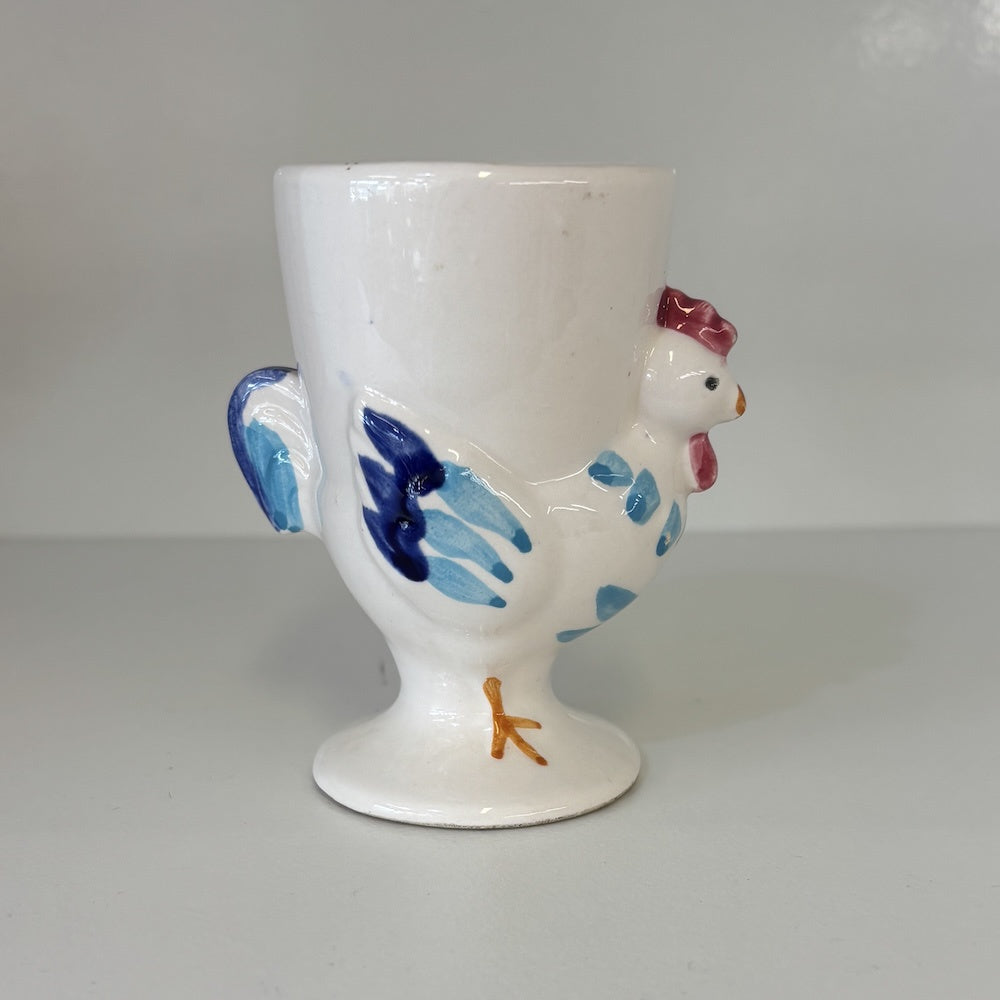 Vintage Japanese Hand Painted Rooster Egg Cup
