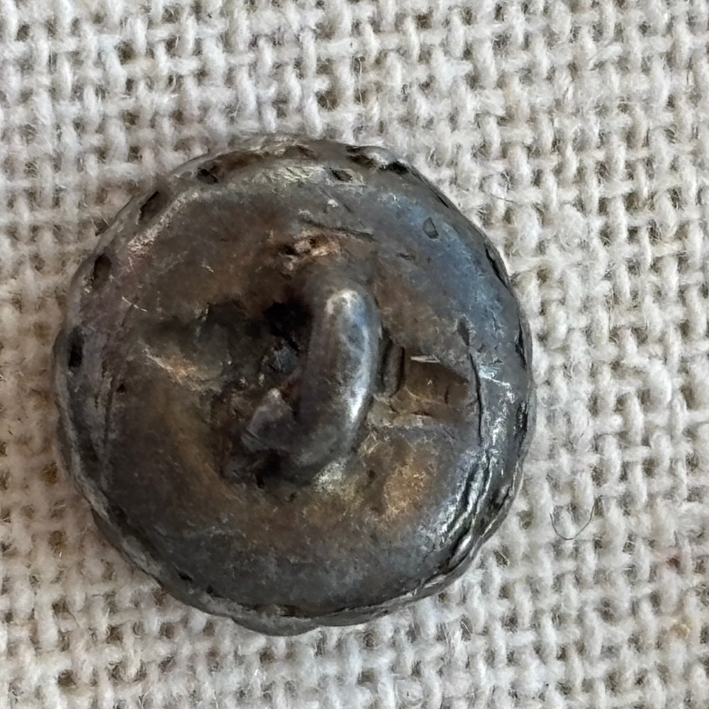 Antique French Pewter(?) with MOP Buttons 13mm x 10
