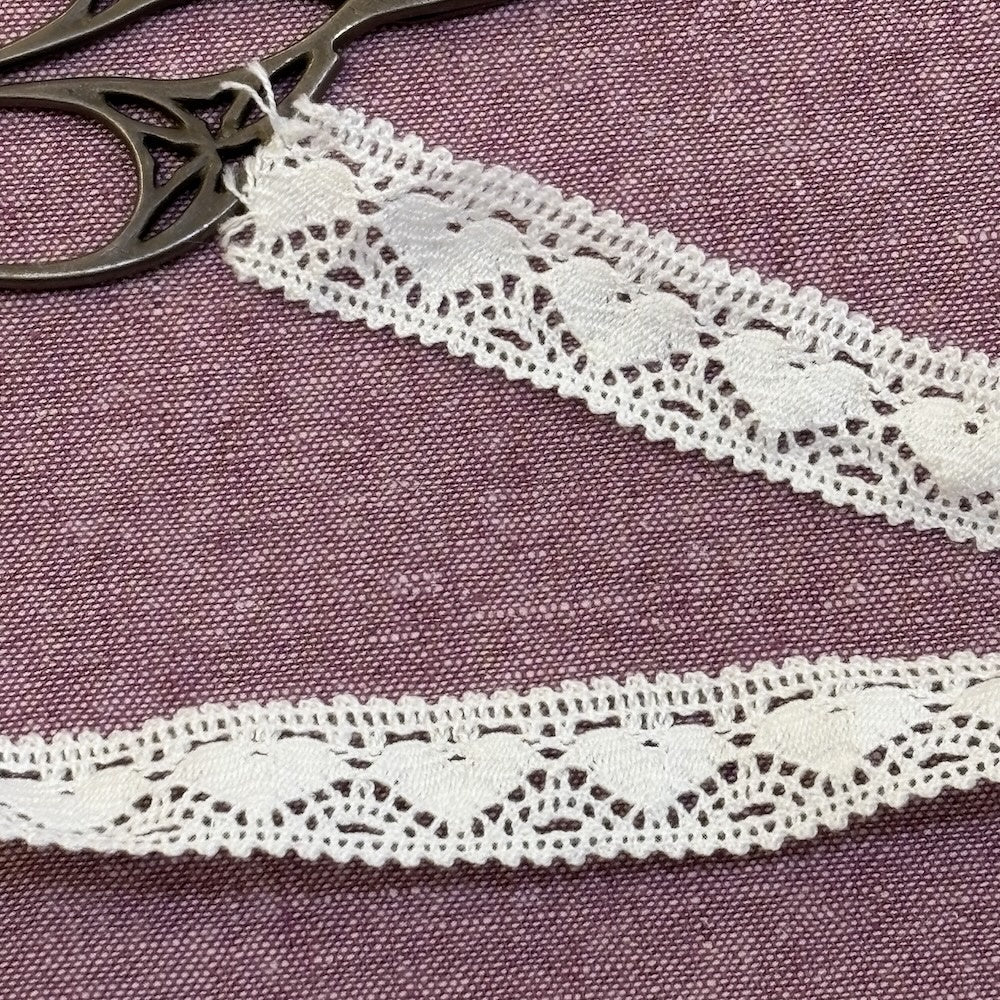 Vintage Cotton Heart Lace Lace 20mm