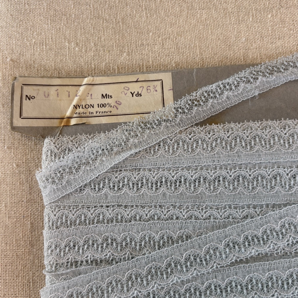 Vintage Dentelles de Calais Soft Blue Lace 16mm