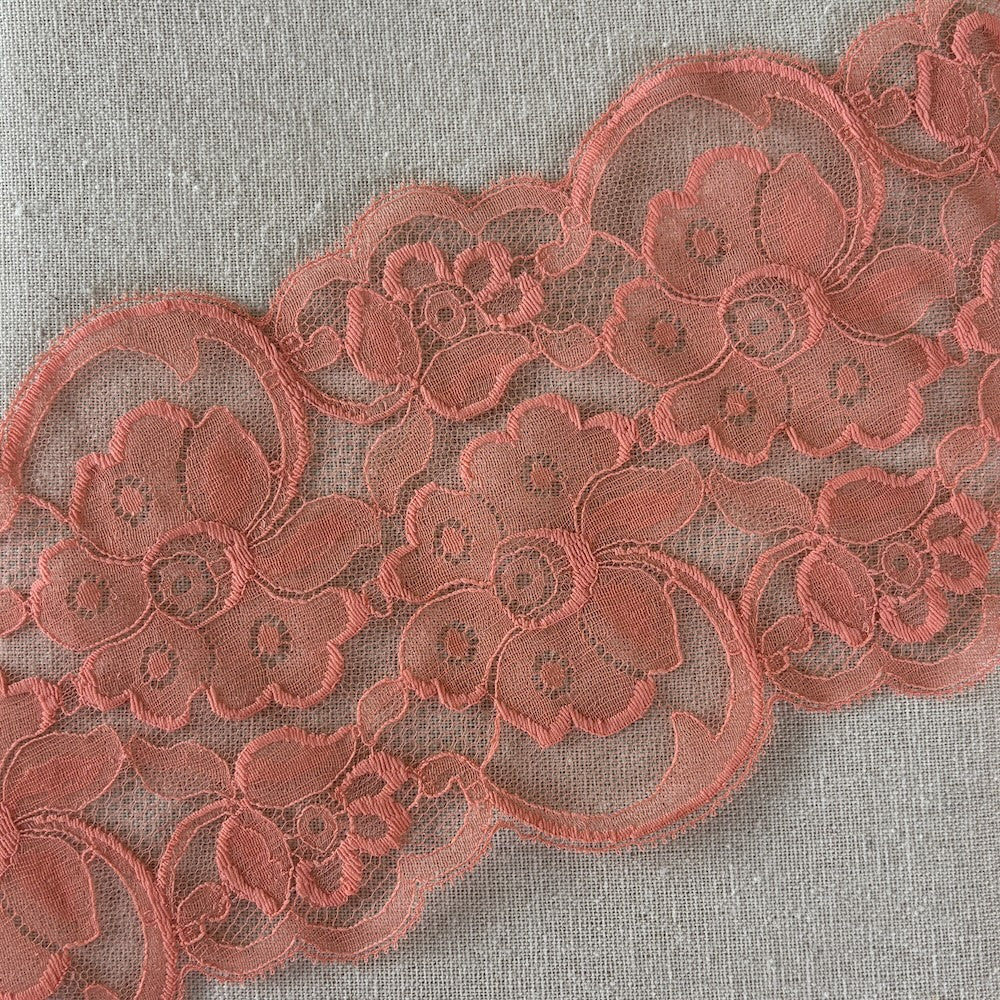 Vintage Orange Floral Lace 2.8 metres