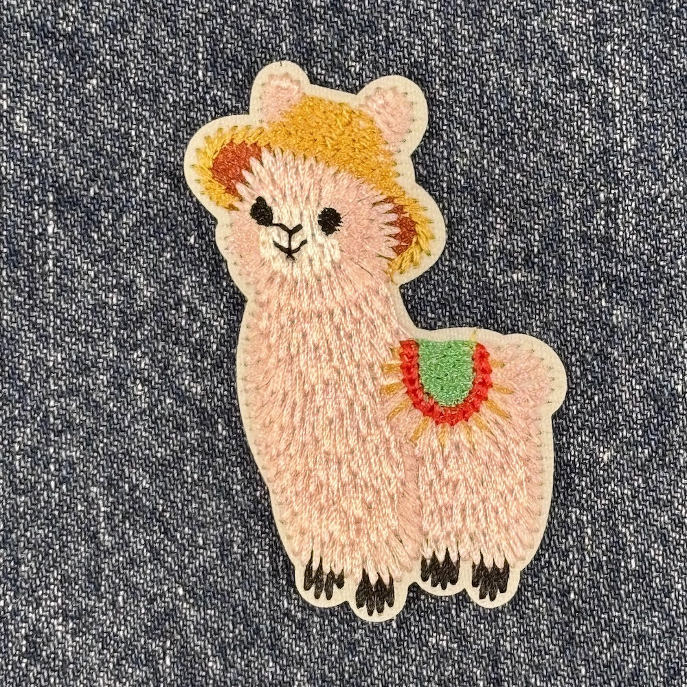 Iron on Patch Pink Alpaca