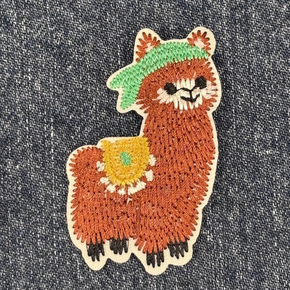 Iron on Patch Brown Alpaca