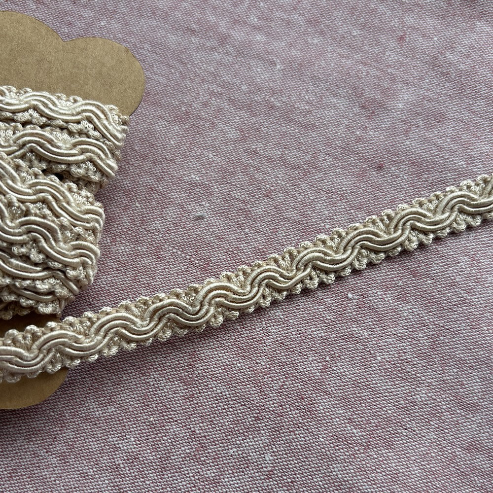Vintage Ecru Gimp / Braid for Upholstery 12mm