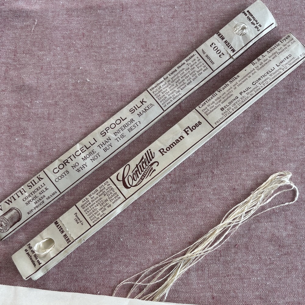 Antique Silk Embroidery Floss by Corticelli - Winter White Shade 2003