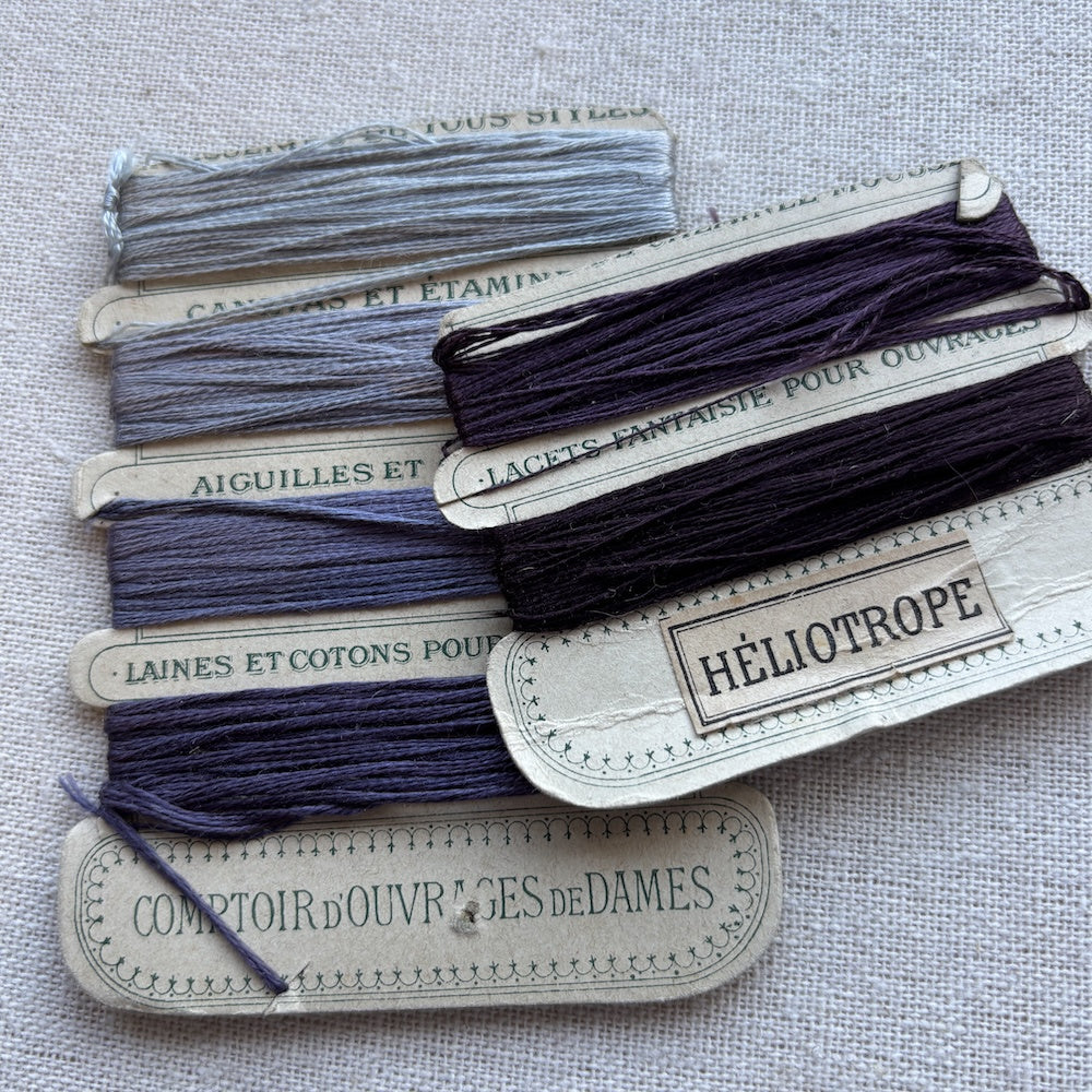 Antique French Silk Thread Cards