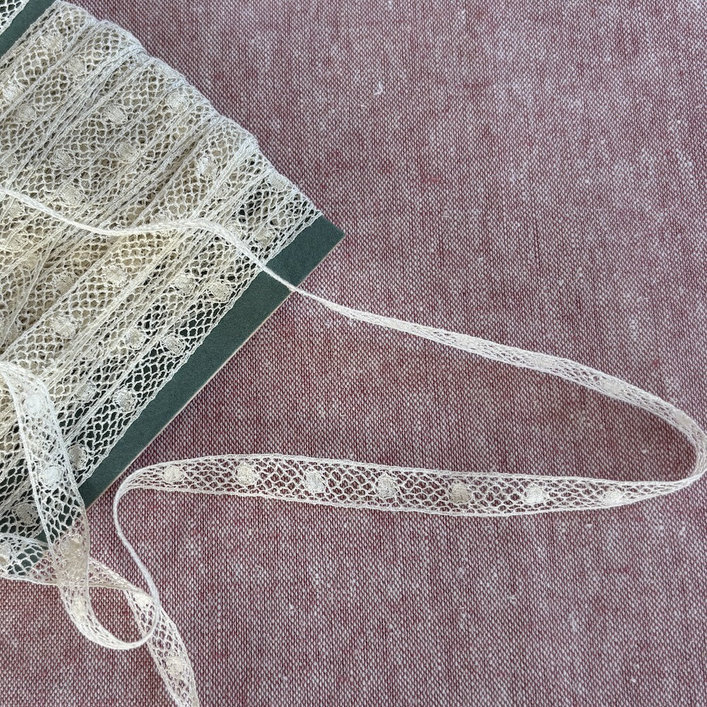 Antique Petite Bobbin Lace with Dots