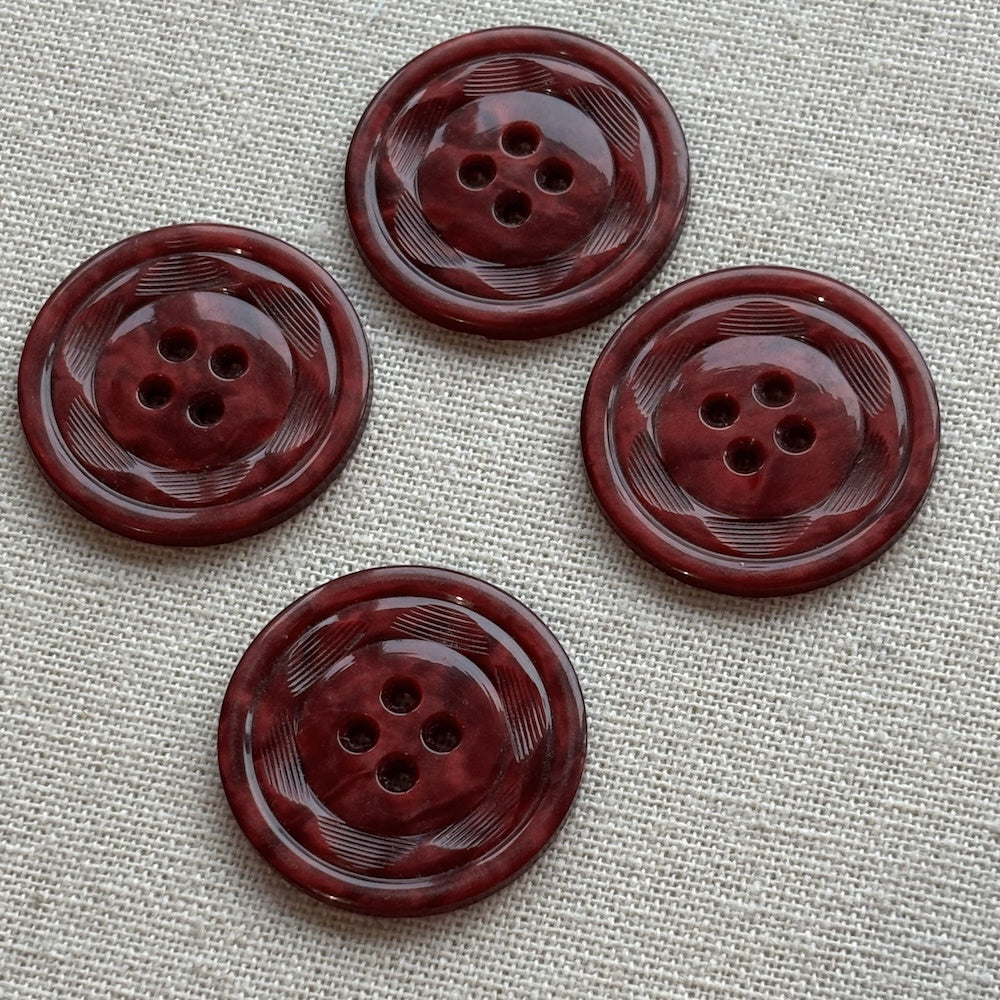 Vintage Merlot Coat Buttons 35mm x 4