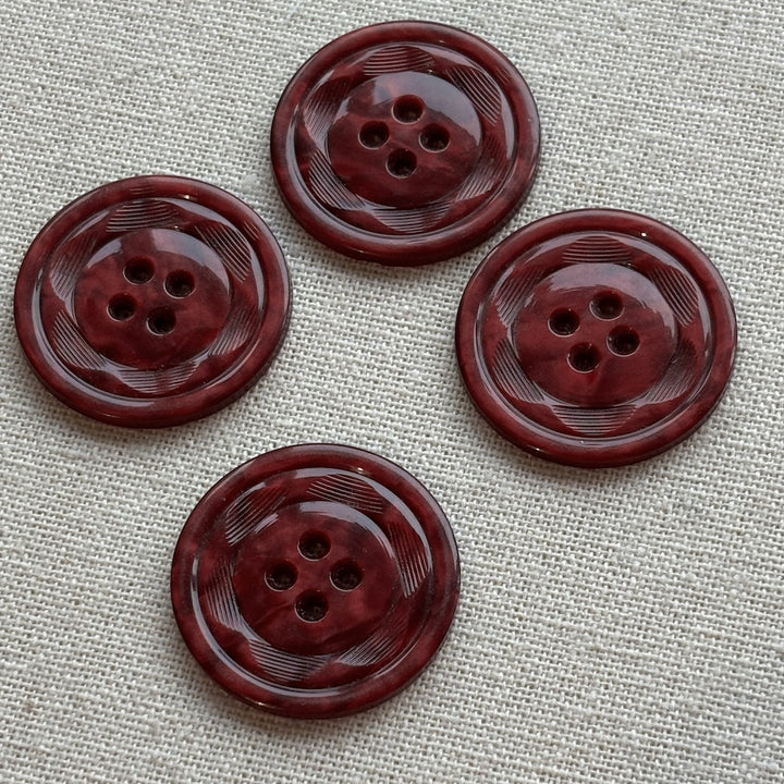 Vintage Merlot Coat Buttons 35mm x 4