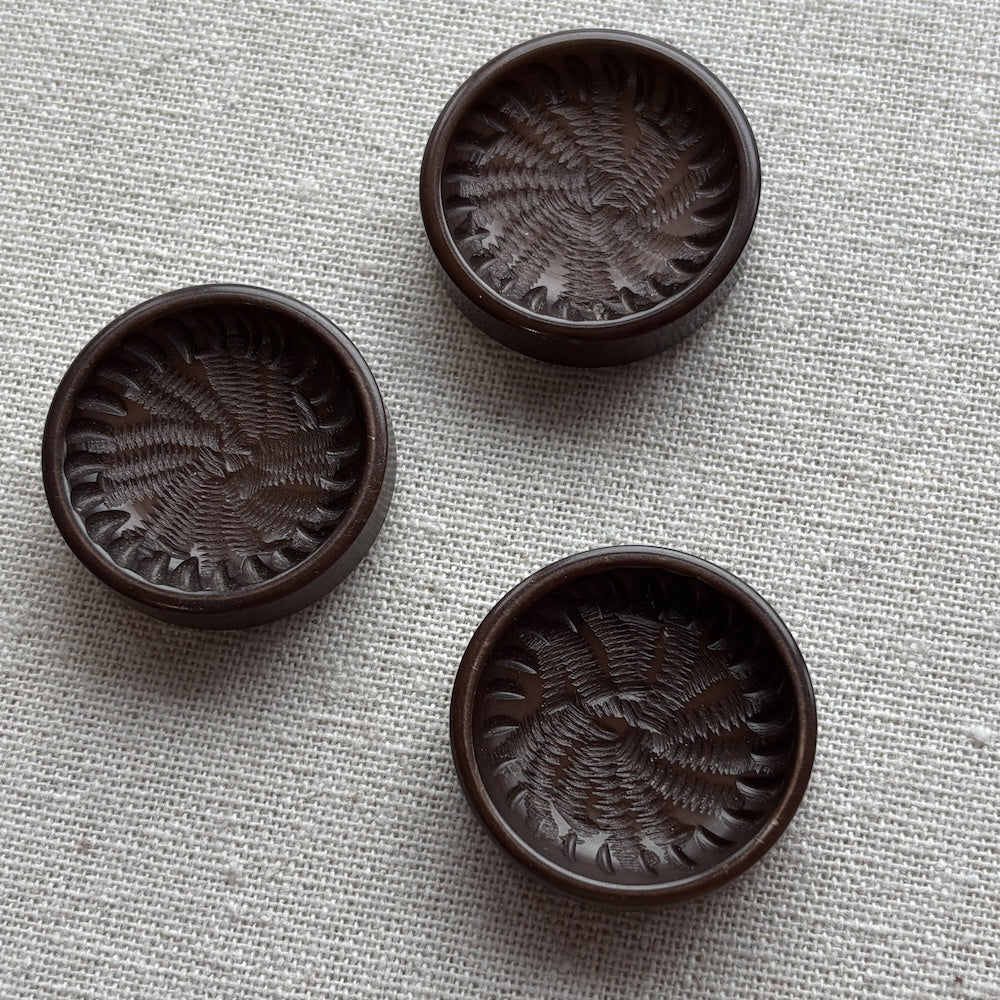 Magnificent Chocolate Coat Buttons 34mm x  3