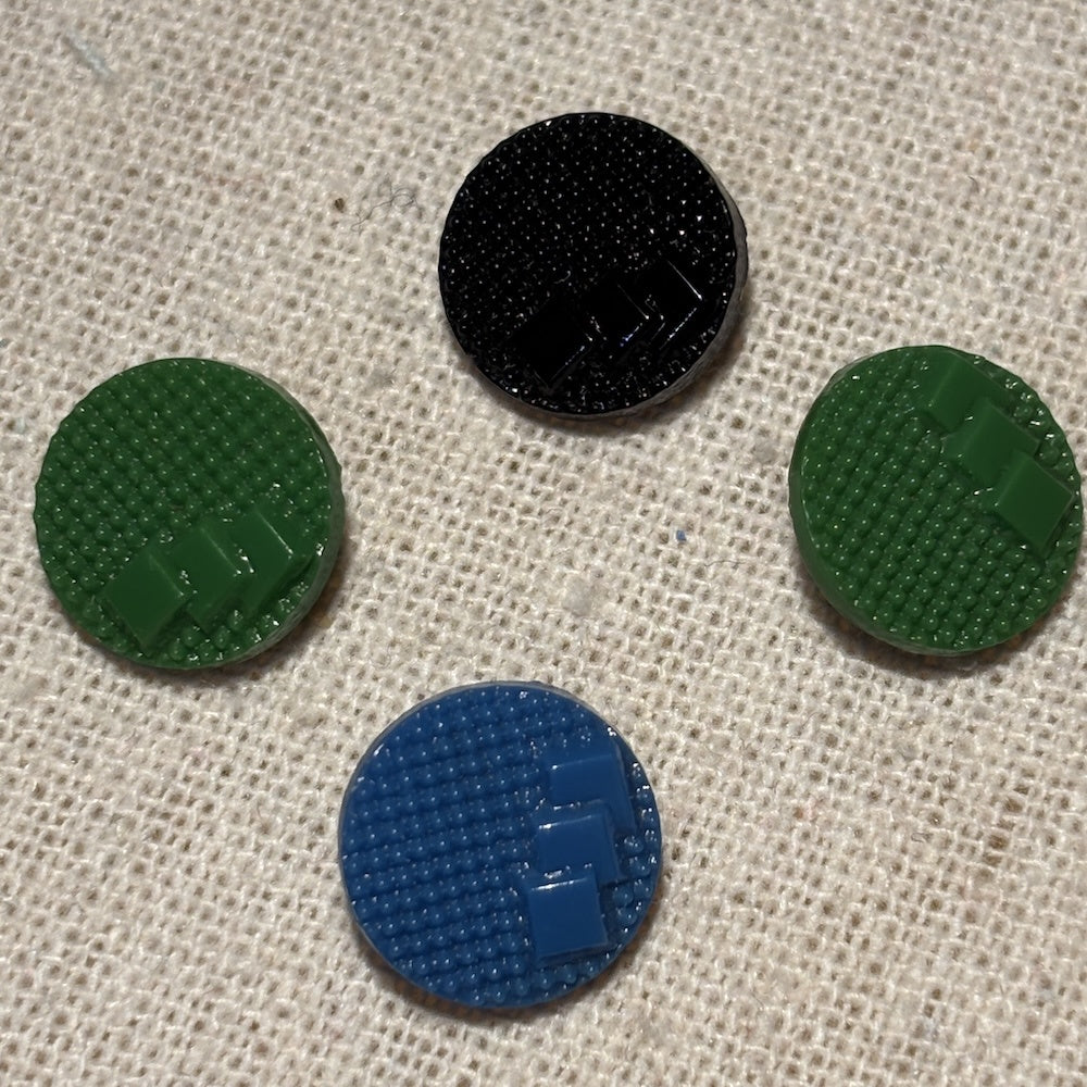 1940's Mixed Glass Buttons 13mm x 4