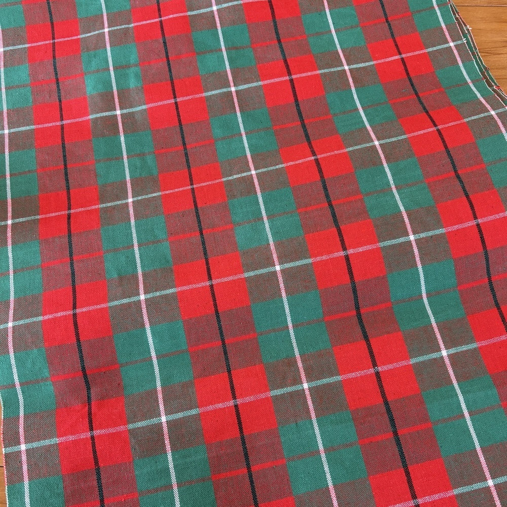Vintage Deck Chair Canvas Tartan