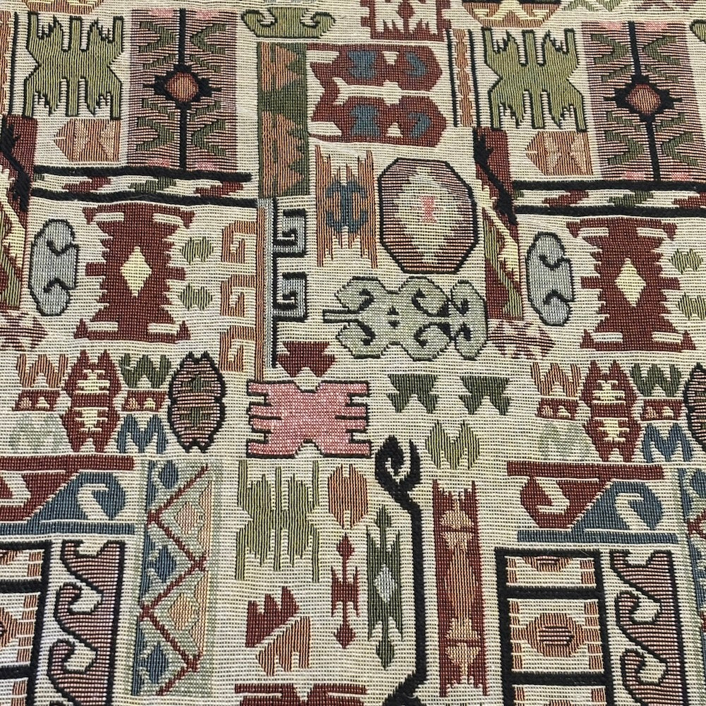 Kilim Style  Woven Cotton Tablecloth  1.42 x 2.3m