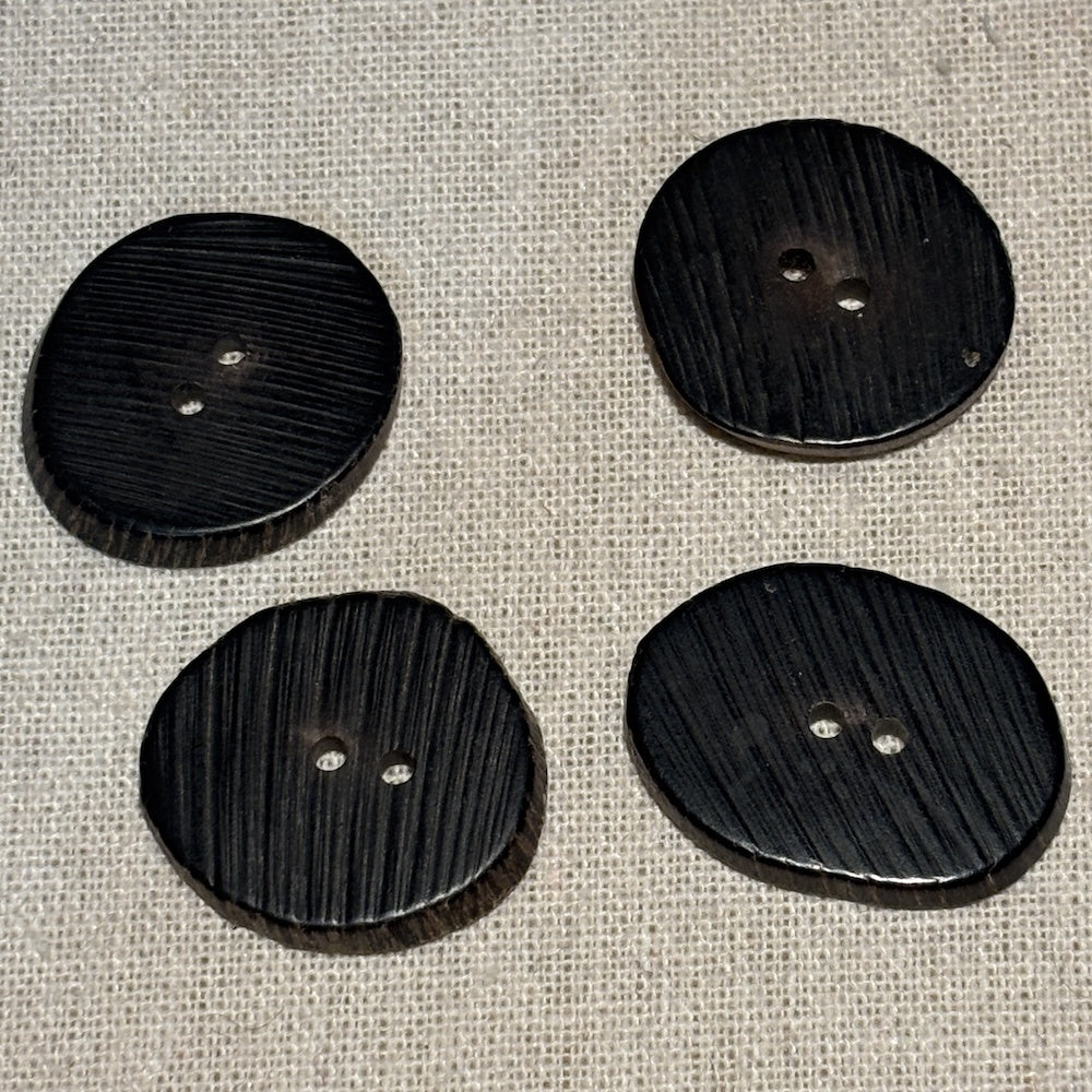 Vintage Handmade Antler Buttons 28mm x 4