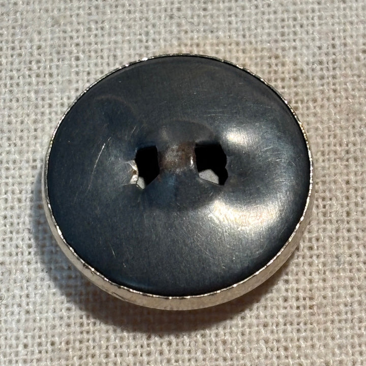 Vintage Silver Metal Tone Filigree Button 28mm
